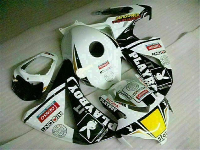 ABS Carenado Motocicleta CBR 1000 RR 2008-2011 - Blanco Negro Playboy ABS Carenado Motocicleta CBR 1000 RR 2008-2011 - Blanco Negro Playboy