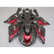 ABS Carenado Motocicleta ZX14R ZZR 1400 2006-2011 - Negro Rojo