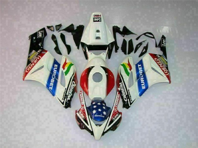 ABS Moto Plástica CBR 1000 RR 2004-2005 - Blanco Rojo ABS Moto Plástica CBR 1000 RR 2004-2005 - Blanco Rojo