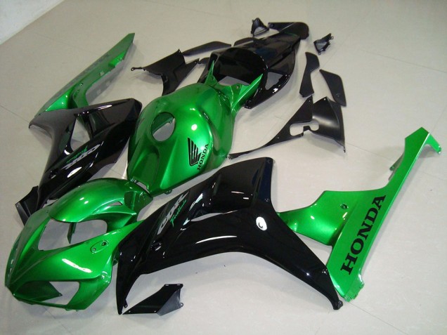 ABS Moto Plástica CBR 1000 RR 2006-2007 - Negro Verde ABS Moto Plástica CBR 1000 RR 2006-2007 - Negro Verde