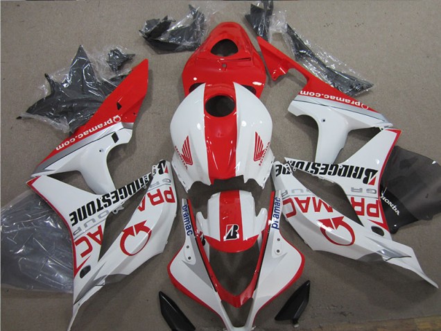 ABS Moto Plástica CBR 600 RR 2007-2008 - Rojo Blanco ABS Moto Plástica CBR 600 RR 2007-2008 - Rojo Blanco
