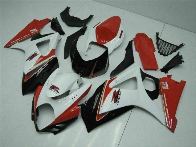ABS Moto Plástica GSXR 1000 K7 2007-2008 - Rojo Blanco ABS Moto Plástica GSXR 1000 K7 2007-2008 - Rojo Blanco