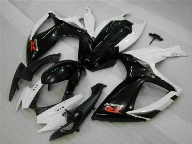 ABS Moto Plástica GSXR 600 / 750 K6 2006-2007 - Blanco Negro ABS Moto Plástica GSXR 600 / 750 K6 2006-2007 - Blanco Negro