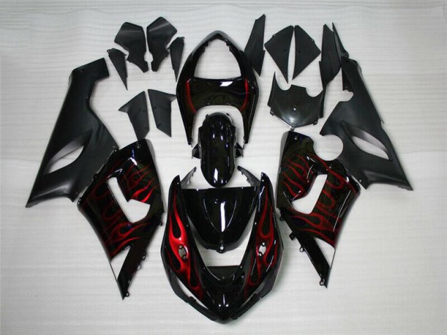 ABS Moto Plástica ZX6R 2005-2006 - Rojo Negro
