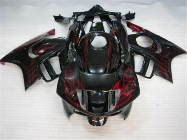 ABS Moto Plástico CBR 600 F3 1995-1998 - Negro Rojo Llama