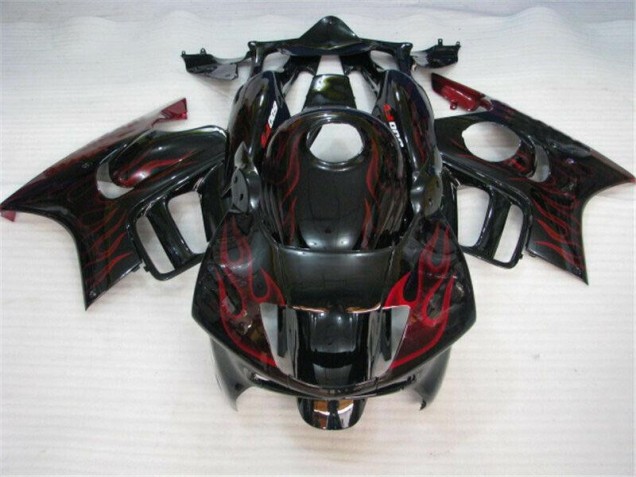 ABS Moto Plástico CBR 600 F3 1995-1998 - Negro Rojo Llama ABS Moto Plástico CBR 600 F3 1995-1998 - Negro Rojo Llama