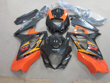 ABS Moto Plástico GSXR 1000 K7 2007-2008 - Negro Naranja
