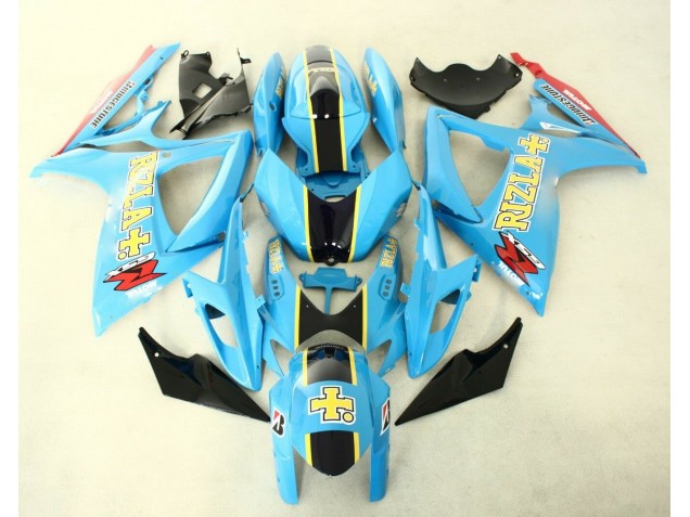 ABS Moto Plástico GSXR 600 / 750 K6 2006-2007 - Azul Negro ABS Moto Plástico GSXR 600 / 750 K6 2006-2007 - Azul Negro