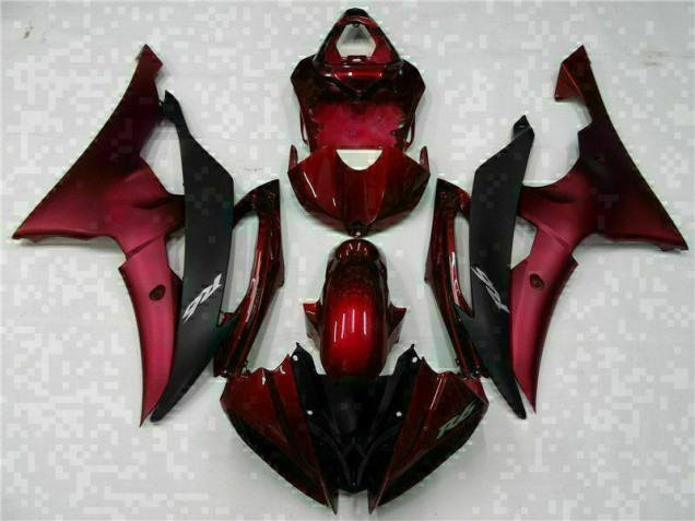 ABS Moto Plástico R6 2008-2016 - Rojo Negro ABS Moto Plástico R6 2008-2016 - Rojo Negro
