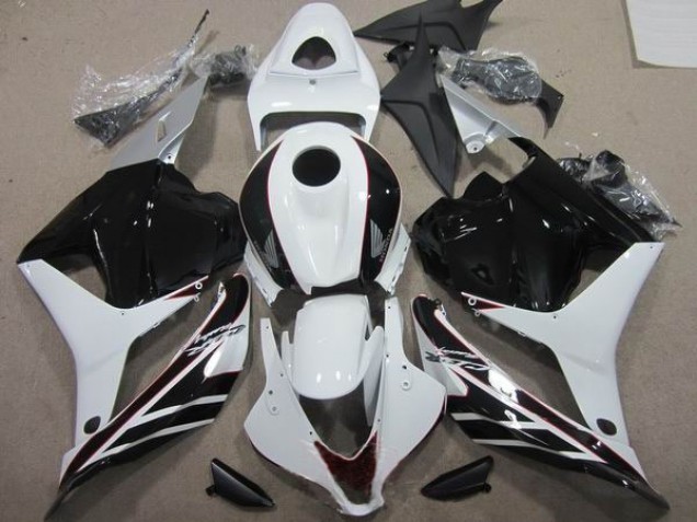 ABS Moto Plásticos CBR 600 RR 2009-2012 - Negro Blanco ABS Moto Plásticos CBR 600 RR 2009-2012 - Negro Blanco