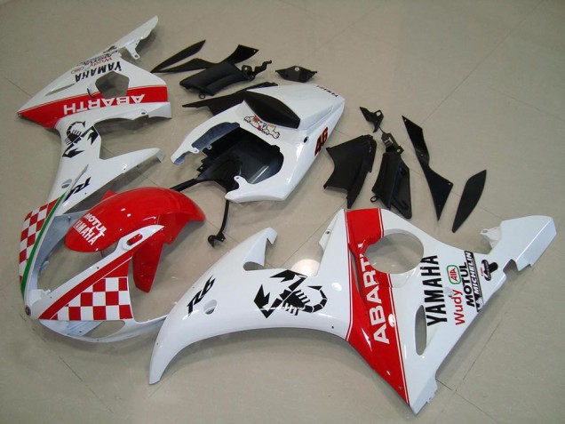 ABS Moto Plásticos R6 2003-2005 - Rojo Blanco ABS Moto Plásticos R6 2003-2005 - Rojo Blanco