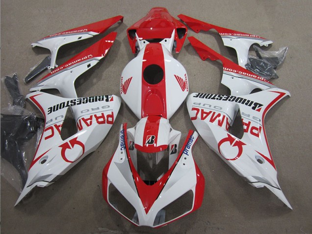Carenado Moto CBR 1000 RR 2006-2007 - Blanco Rojo PRAMAC Carenado Moto CBR 1000 RR 2006-2007 - Blanco Rojo PRAMAC
