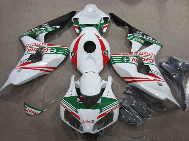 Carenado Moto CBR 1000 RR 2006-2007 - Blanco Verde Rojo Castrol Carenado Moto CBR 1000 RR 2006-2007 - Blanco Verde Rojo Castrol