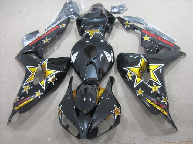 Carenado Moto CBR 1000 RR 2006-2007 - Negro Amarillo ENERGY DRINK Carenado Moto CBR 1000 RR 2006-2007 - Negro Amarillo ENERGY DRINK