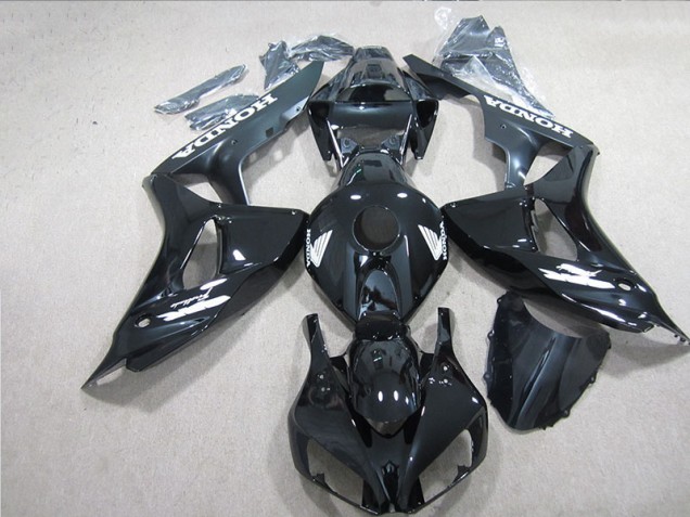 Carenado Moto CBR 1000 RR 2006-2007 - Negro Blanco Calcomanía Carenado Moto CBR 1000 RR 2006-2007 - Negro Blanco Calcomanía