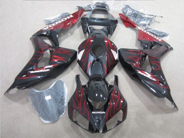 Carenado Moto CBR 1000 RR 2006-2007 - Negro Rojo Llama