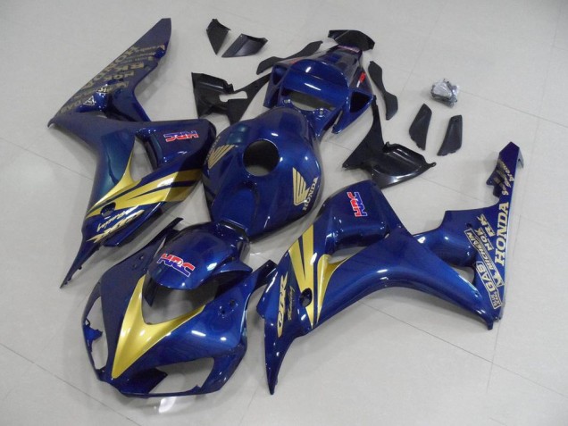Carenado Moto CBR 1000 RR 2006-2007 - Oscuro Azul con Oro Raya Carenado Moto CBR 1000 RR 2006-2007 - Oscuro Azul con Oro Raya