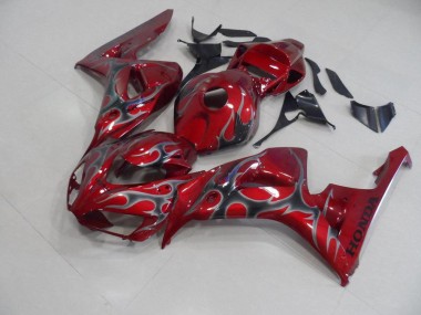 Carenado Moto CBR 1000 RR 2006-2007 - Rojo Plata Llama