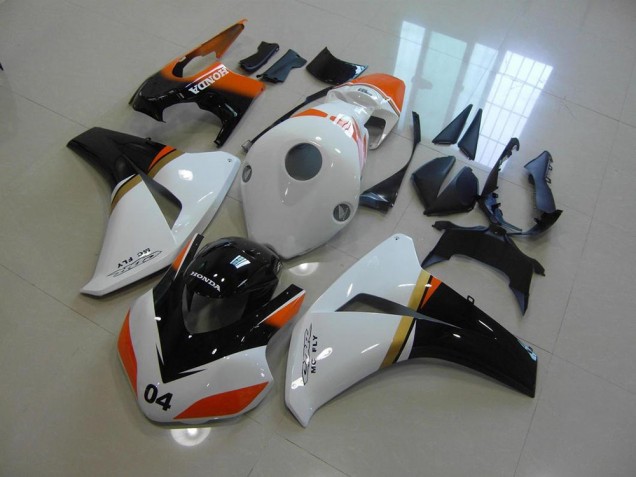 Carenado Moto CBR 1000 RR 2008-2011 - Blanco & Negro & Naranja Carrera Carenado Moto CBR 1000 RR 2008-2011 - Blanco & Negro & Naranja Carrera