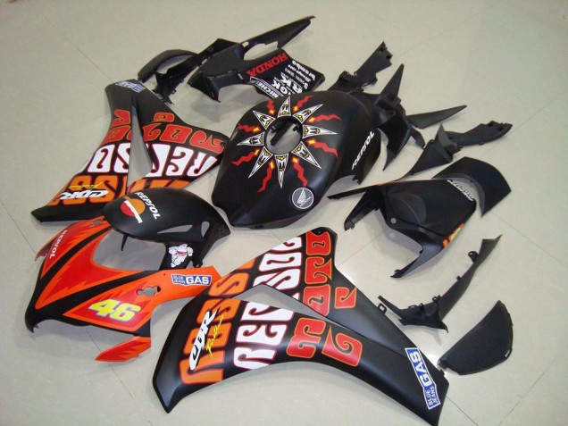 Carenado Moto CBR 1000 RR 2008-2011 - Rossi Negro Mate Carenado Moto CBR 1000 RR 2008-2011 - Rossi Negro Mate