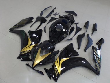 Carenado Moto CBR 1000 RR 2012-2016 - Brillante Negro Oro Pegatinas