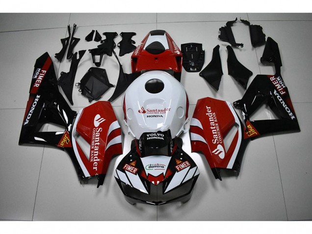 Carenado Moto CBR 1000 RR 2012-2016 - Negro Blanco Rojo Santander Carenado Moto CBR 1000 RR 2012-2016 - Negro Blanco Rojo Santander