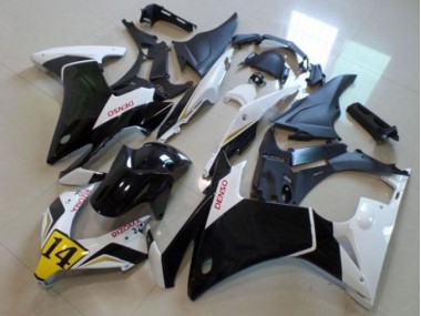 Carenado Moto CBR 500 RR 2013-2015 - Negro Blanco Denso Rizoma 14
