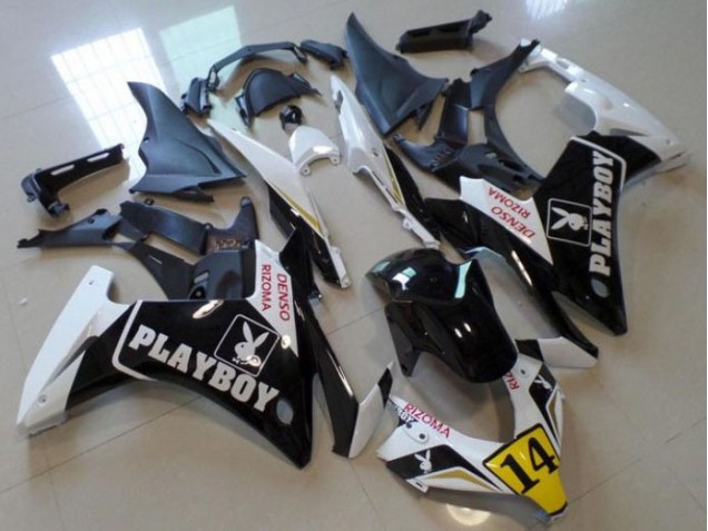 Carenado Moto CBR 500 RR 2013-2015 - Negro Playboy 14 Carenado Moto CBR 500 RR 2013-2015 - Negro Playboy 14