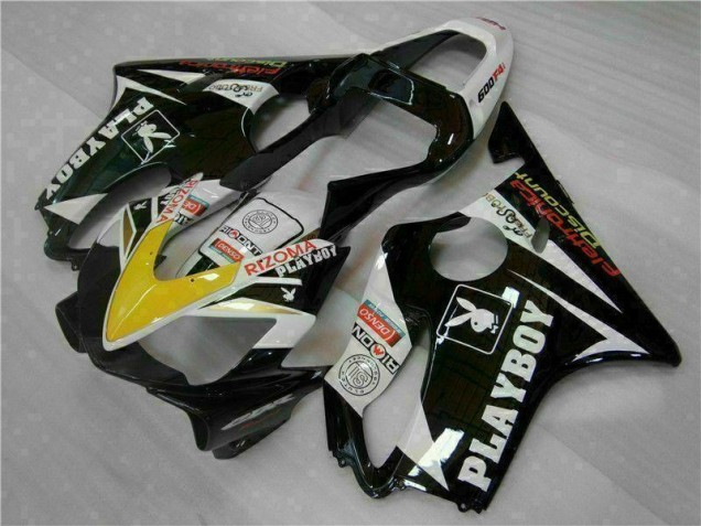 Carenado Moto CBR 600 F4i 2001-2003 - Amarillo Plata Negro Playboy Carenado Moto CBR 600 F4i 2001-2003 - Amarillo Plata Negro Playboy