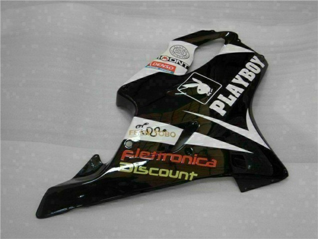 Carenado Moto CBR 600 F4i 2001-2003 - Amarillo Plata Negro Playboy Carenado Moto CBR 600 F4i 2001-2003 - Amarillo Plata Negro Playboy