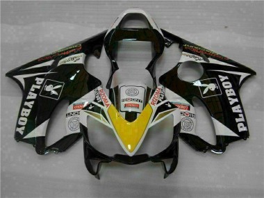 Carenado Moto CBR 600 F4i 2001-2003 - Amarillo Plata Negro Playboy