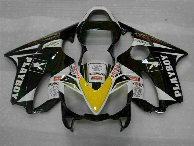 Carenado Moto CBR 600 F4i 2001-2003 - Amarillo Plata Negro Playboy Carenado Moto CBR 600 F4i 2001-2003 - Amarillo Plata Negro Playboy