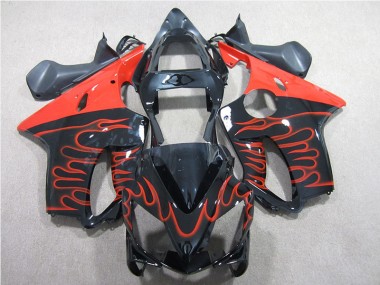 Carenado Moto CBR 600 F4i 2001-2003 - Negro Rojo Llama