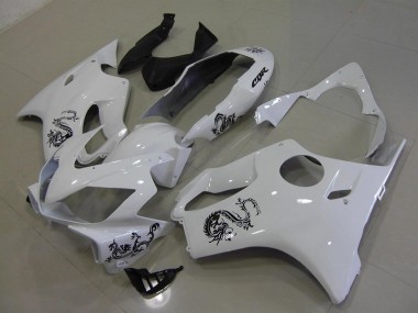 Carenado Moto CBR 600 F4i 2004-2007 - Blanco con Negro Dragon