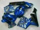 Carenado Moto CBR 600 RR 2003-2004 - Azul con Plata Llama Carenado Moto CBR 600 RR 2003-2004 - Azul con Plata Llama