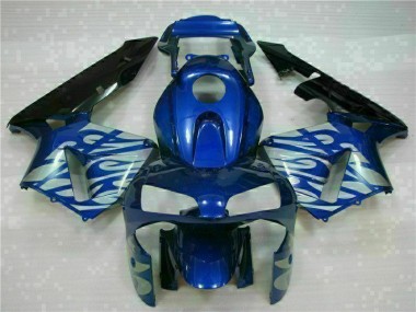 Carenado Moto CBR 600 RR 2003-2004 - Azul con Plata Llama