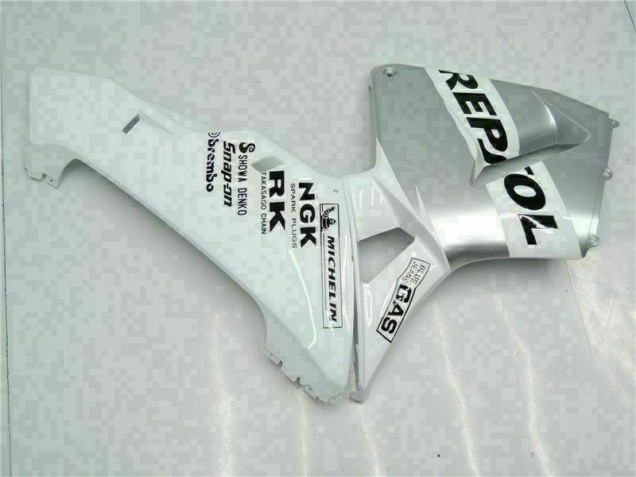 Carenado Moto CBR 600 RR 2003-2004 - Blanco Plata Repsol Carenado Moto CBR 600 RR 2003-2004 - Blanco Plata Repsol