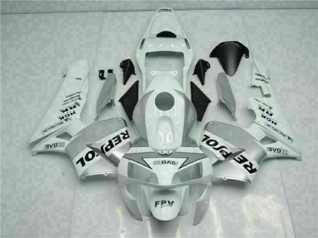 Carenado Moto CBR 600 RR 2003-2004 - Blanco Plata Repsol Carenado Moto CBR 600 RR 2003-2004 - Blanco Plata Repsol