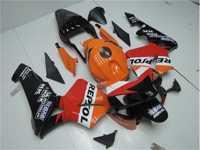 Carenado Moto CBR 600 RR 2003-2004 - Naranja Rojo Negro Repsol Carenado Moto CBR 600 RR 2003-2004 - Naranja Rojo Negro Repsol
