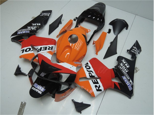 Carenado Moto CBR 600 RR 2003-2004 - Naranja Rojo Negro Repsol Carenado Moto CBR 600 RR 2003-2004 - Naranja Rojo Negro Repsol