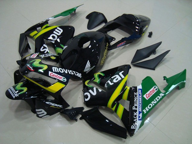 Carenado Moto CBR 600 RR 2003-2004 - Negro Movistar Carenado Moto CBR 600 RR 2003-2004 - Negro Movistar