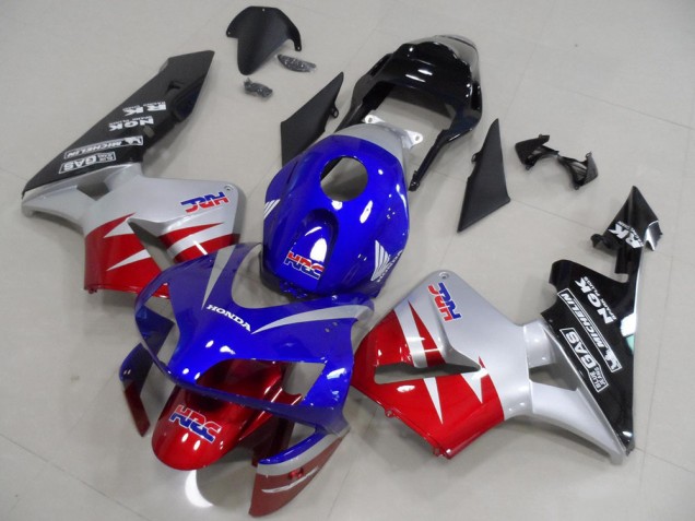 Carenado Moto CBR 600 RR 2003-2004 - Rojo Plata Azul Carenado Moto CBR 600 RR 2003-2004 - Rojo Plata Azul