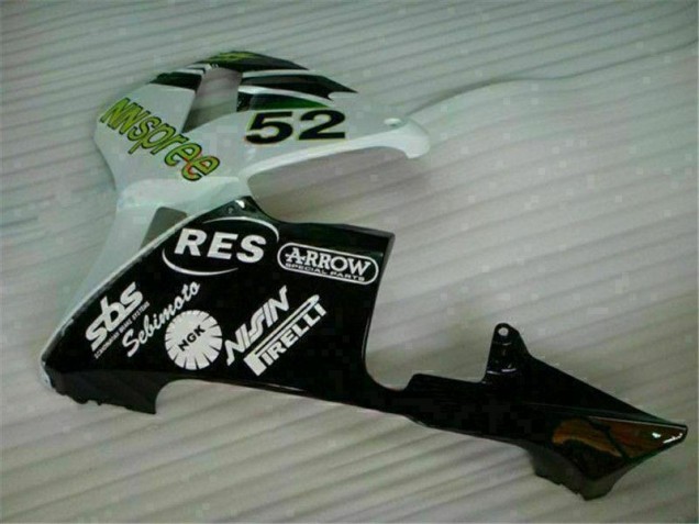 Carenado Moto CBR 600 RR 2003-2004 - Verde Blanco Negro Carenado Moto CBR 600 RR 2003-2004 - Verde Blanco Negro