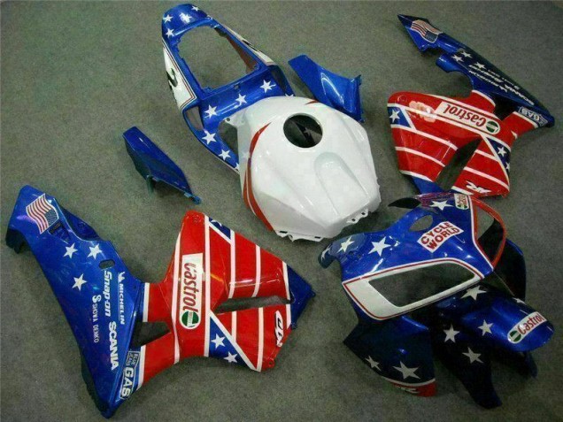 Carenado Moto CBR 600 RR 2005-2006 - Azul Rojo Cycle World Castrol Carenado Moto CBR 600 RR 2005-2006 - Azul Rojo Cycle World Castrol