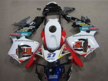 Carenado Moto CBR 600 RR 2005-2006 - Blanco Rojo Azul Lee 27