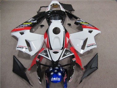 Carenado Moto CBR 600 RR 2005-2006 - Blanco Rojo Azul Lee