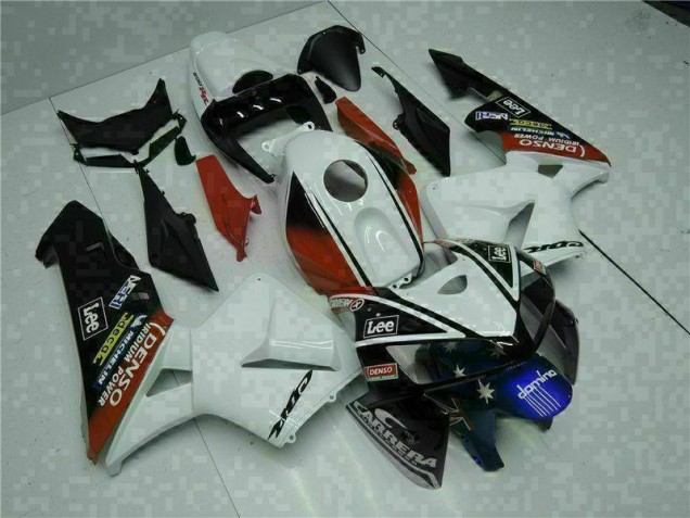 Carenado Moto CBR 600 RR 2005-2006 - Blanco Rojo Negro Lee Carenado Moto CBR 600 RR 2005-2006 - Blanco Rojo Negro Lee