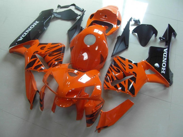 Carenado Moto CBR 600 RR 2005-2006 - Naranja Negro Llama Carenado Moto CBR 600 RR 2005-2006 - Naranja Negro Llama