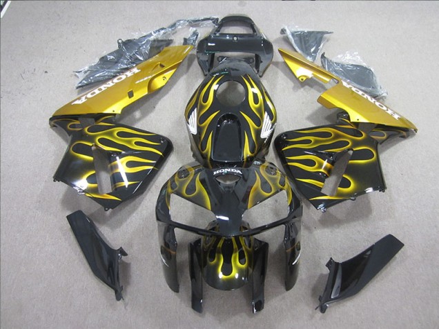Carenado Moto CBR 600 RR 2005-2006 - Negro Amarillo Llama Carenado Moto CBR 600 RR 2005-2006 - Negro Amarillo Llama