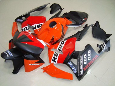 Carenado Moto CBR 600 RR 2005-2006 - Negro Mate Repsol Carrera